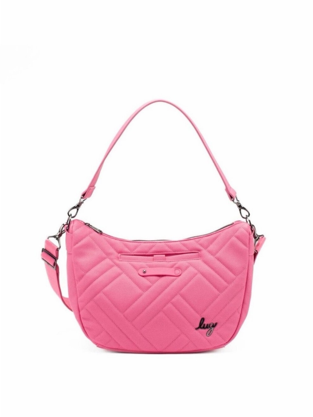 lug Pink Quilted Hobo Shoulder Bag - Picture 2 of 4